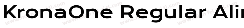 KronaOne Regular AlimamaShuHeiTi字体转换